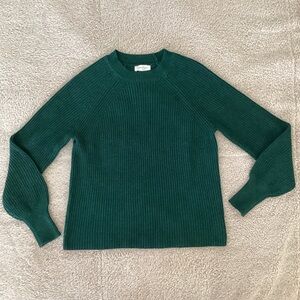 NEW Jessica Simpson Green Ribbed Women's Sweater Knit Soft